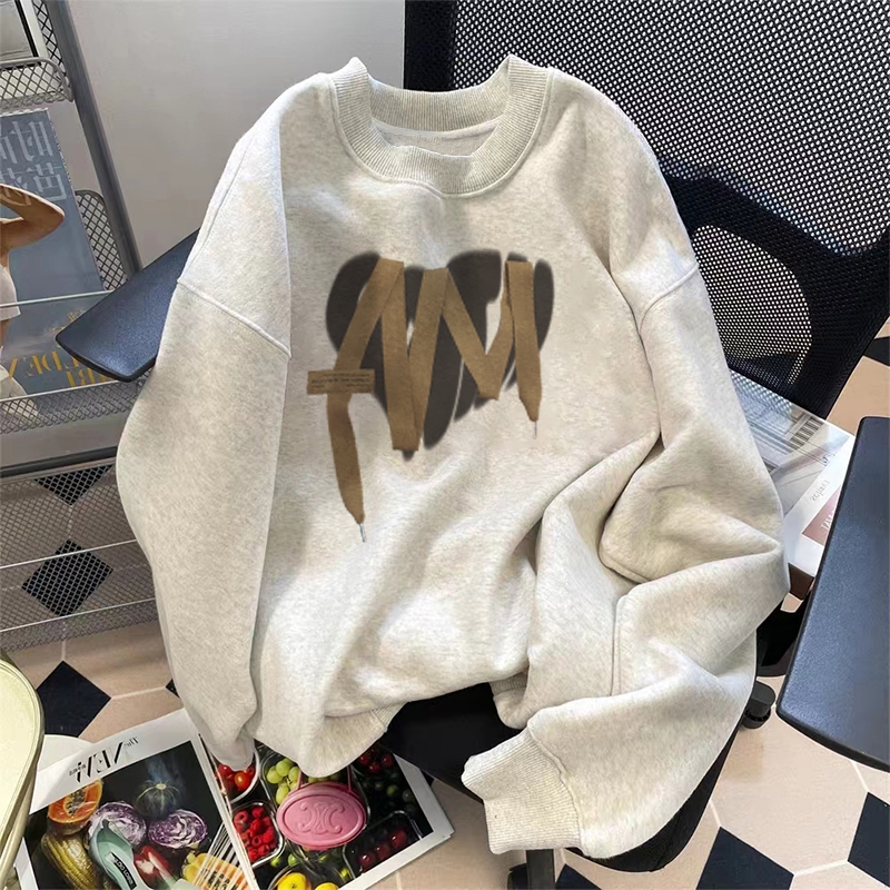 Focus local brand fashion vintage xám cổ tròn áo nỉ nữ dày sweater bigsize unisex ulzzang 100%cotton