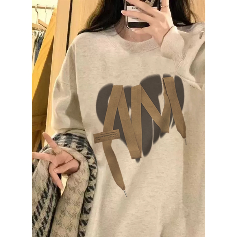 Focus local brand fashion vintage xám cổ tròn áo nỉ nữ dày sweater bigsize unisex ulzzang 100%cotton