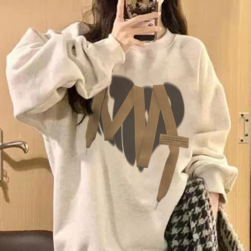 Focus local brand fashion vintage xám cổ tròn áo nỉ nữ dày sweater bigsize unisex ulzzang 100%cotton
