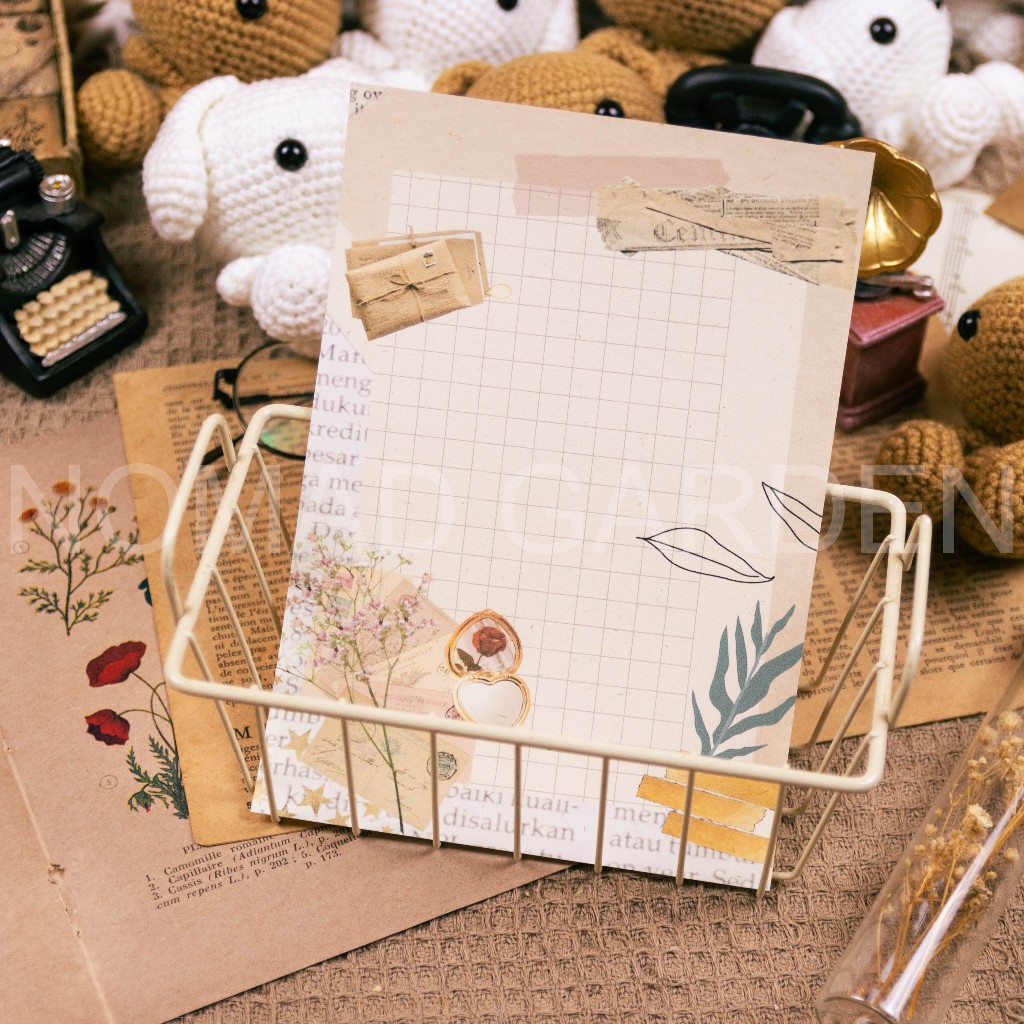 Giấy Viết Thư Hiện Đại Vintage Nhiều Loại Kèm Bì Thư - By NOMAD GARDEN