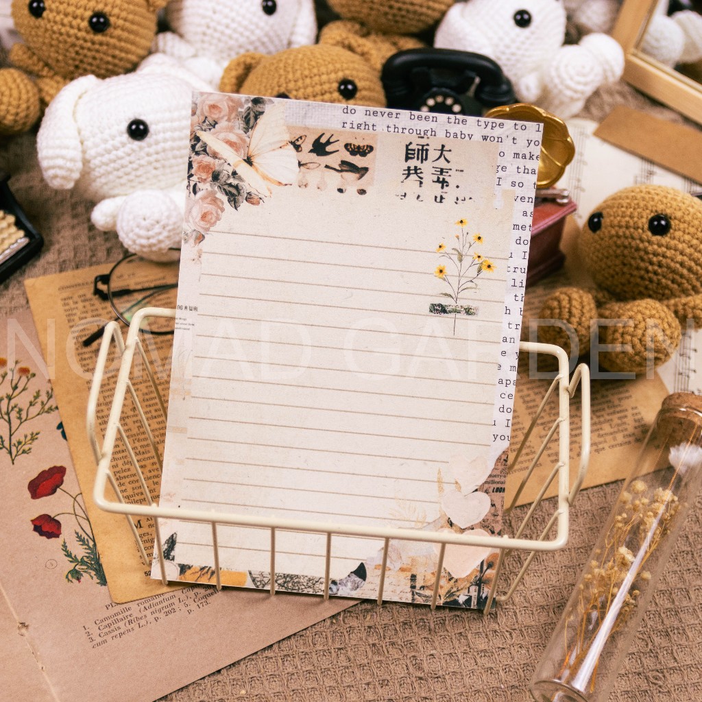 Giấy Viết Thư Hiện Đại Vintage Nhiều Loại Kèm Bì Thư - By NOMAD GARDEN