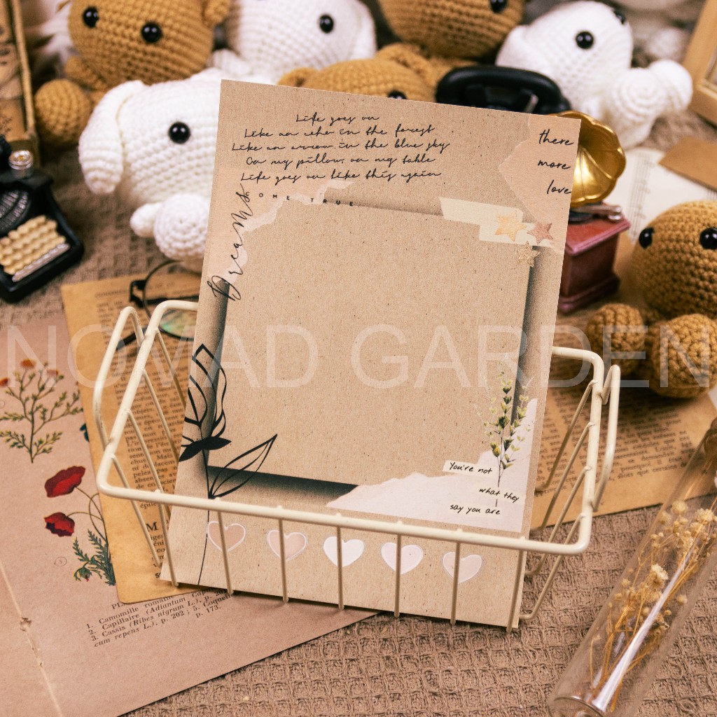 Giấy Viết Thư Hiện Đại Vintage Nhiều Loại Kèm Bì Thư - By NOMAD GARDEN