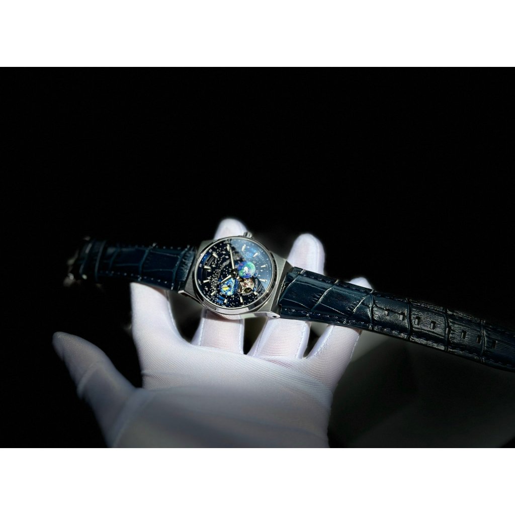 Đồng hồ nam dây da Carnival I&W Earth 708G