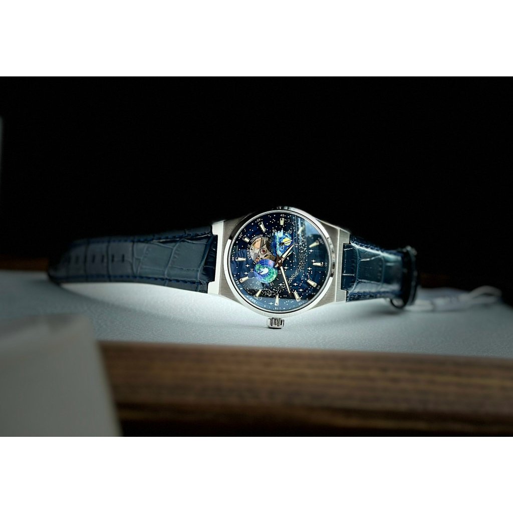 Đồng hồ nam dây da Carnival I&W Earth 708G