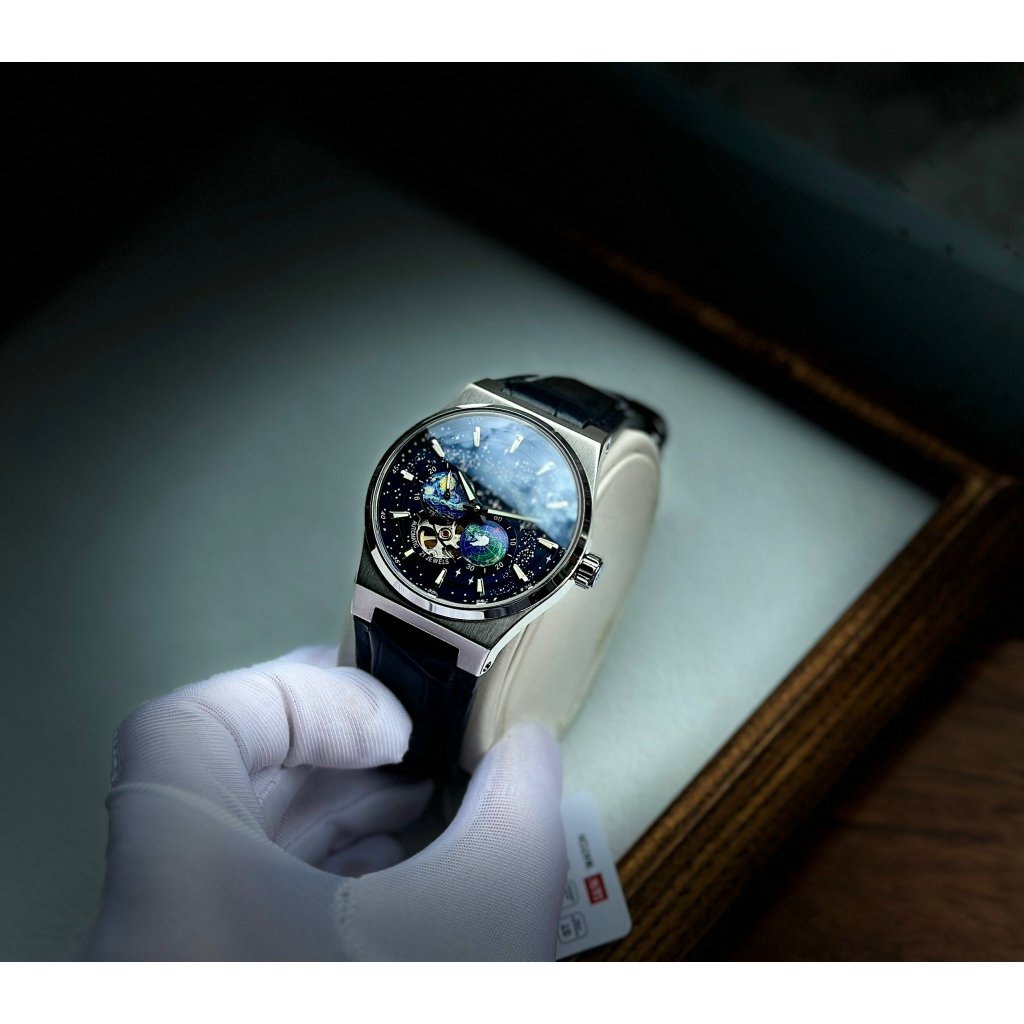 Đồng hồ nam dây da Carnival I&W Earth 708G