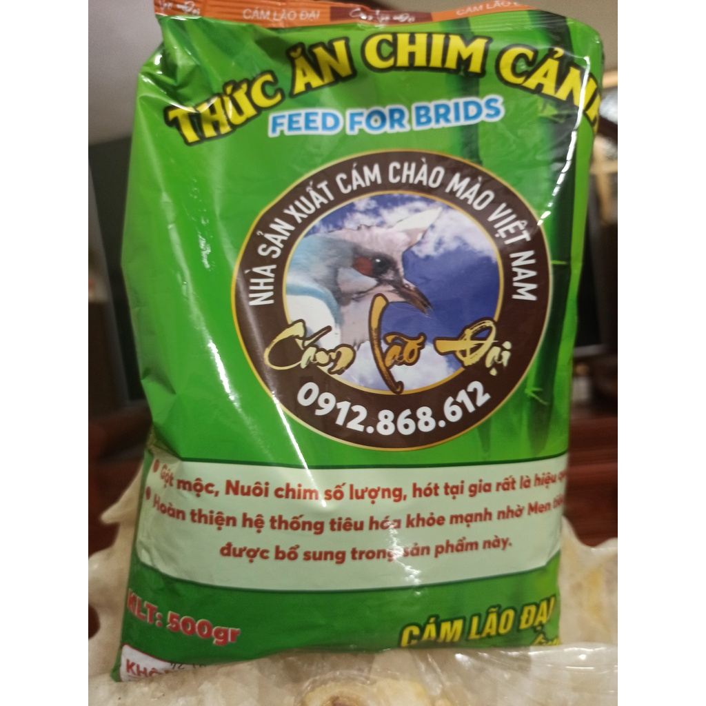 Cám Lão Đại Chính hãng cho chim chào mào - Cám tổng hợp 500g bao bì mới Đại lý Milody