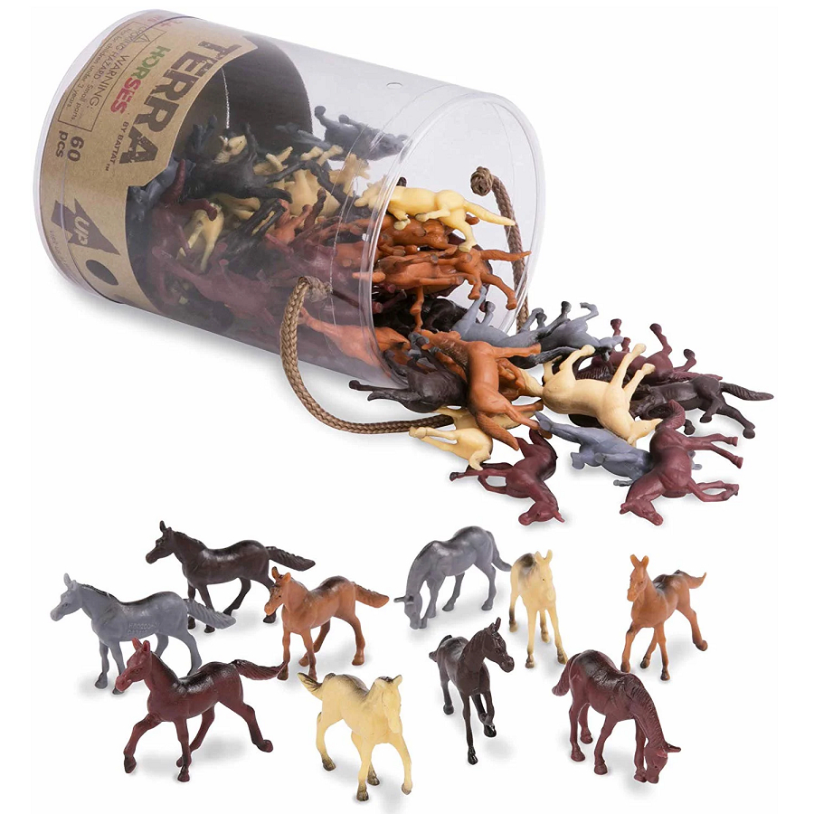 Đồ chơi mô hình động vật ống ngựa Terra 60 con vật cho bé từ 3 tuổi