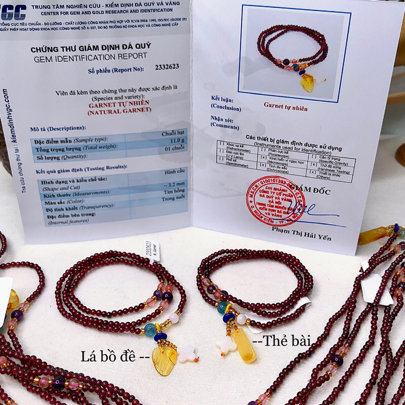 GIÁ SỈ - Vòng Garnet quấn 3 mix hổ phách tự nhiên, vòng tay may mắn bình an cho mệnh hoả, mệnh thổ