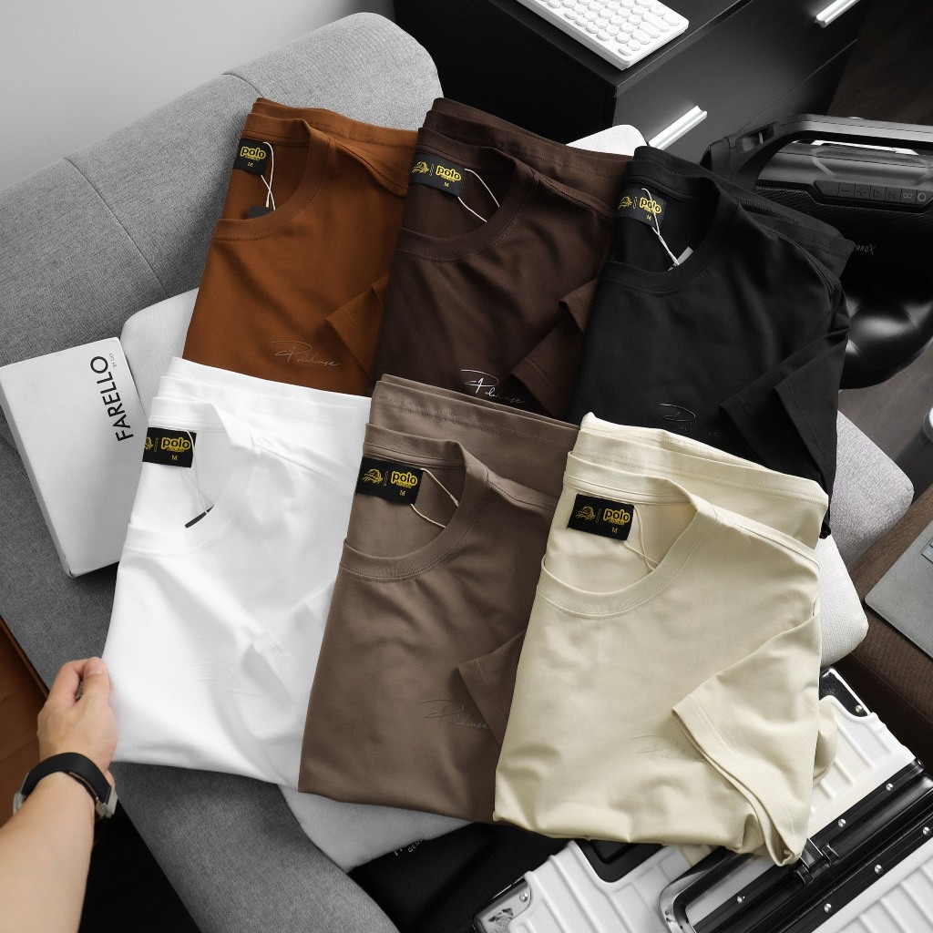 Áo thun Trơn Unisex Cotton 4c co dãn, thoải mái, thấm hút tốt