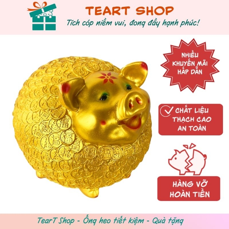 Heo đất / lợn đất tiết kiệm Nhím đồng tiền vàng Cute Size lớn TearT Shop
