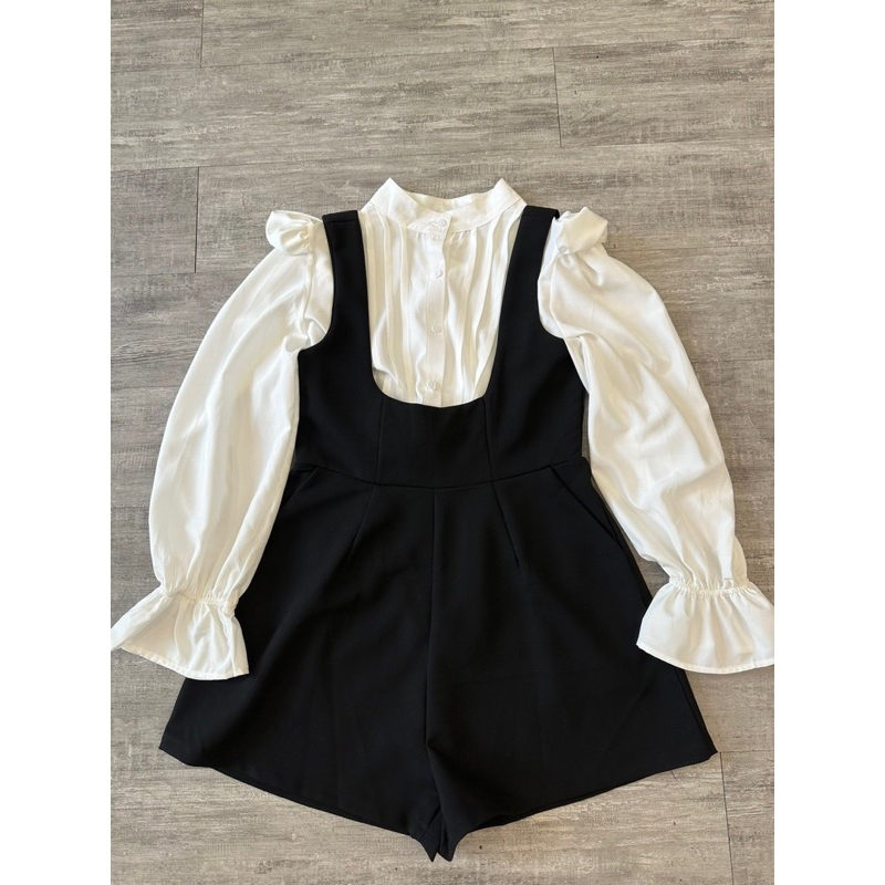 Set sơ mi kèm yếm quần