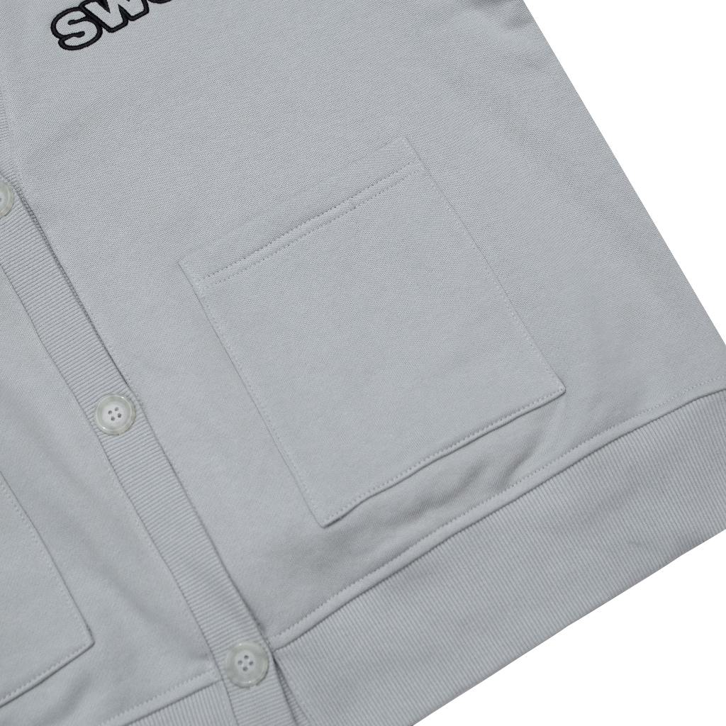 Áo Khoác Cardigan Unisex SWE WAVELINES CARDIGAN - GRAY/ BLACK