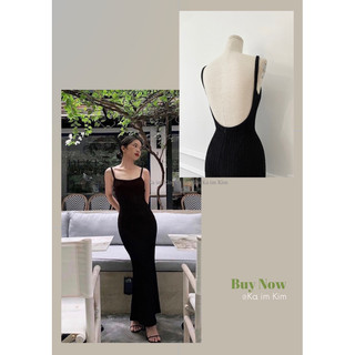 [Ka im Kim] Đầm Body Đuôi Cá Khoét Lưng - Sexy Cổ Điển TK50