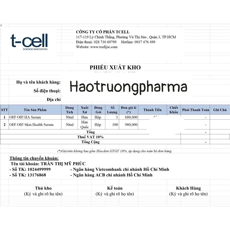 Tinh Chất Dưỡng Trắng Da Giảm Thâm Nám oh!oh! Skin Health Serum With 20% Niacinamide & Acetyl Glucosamine