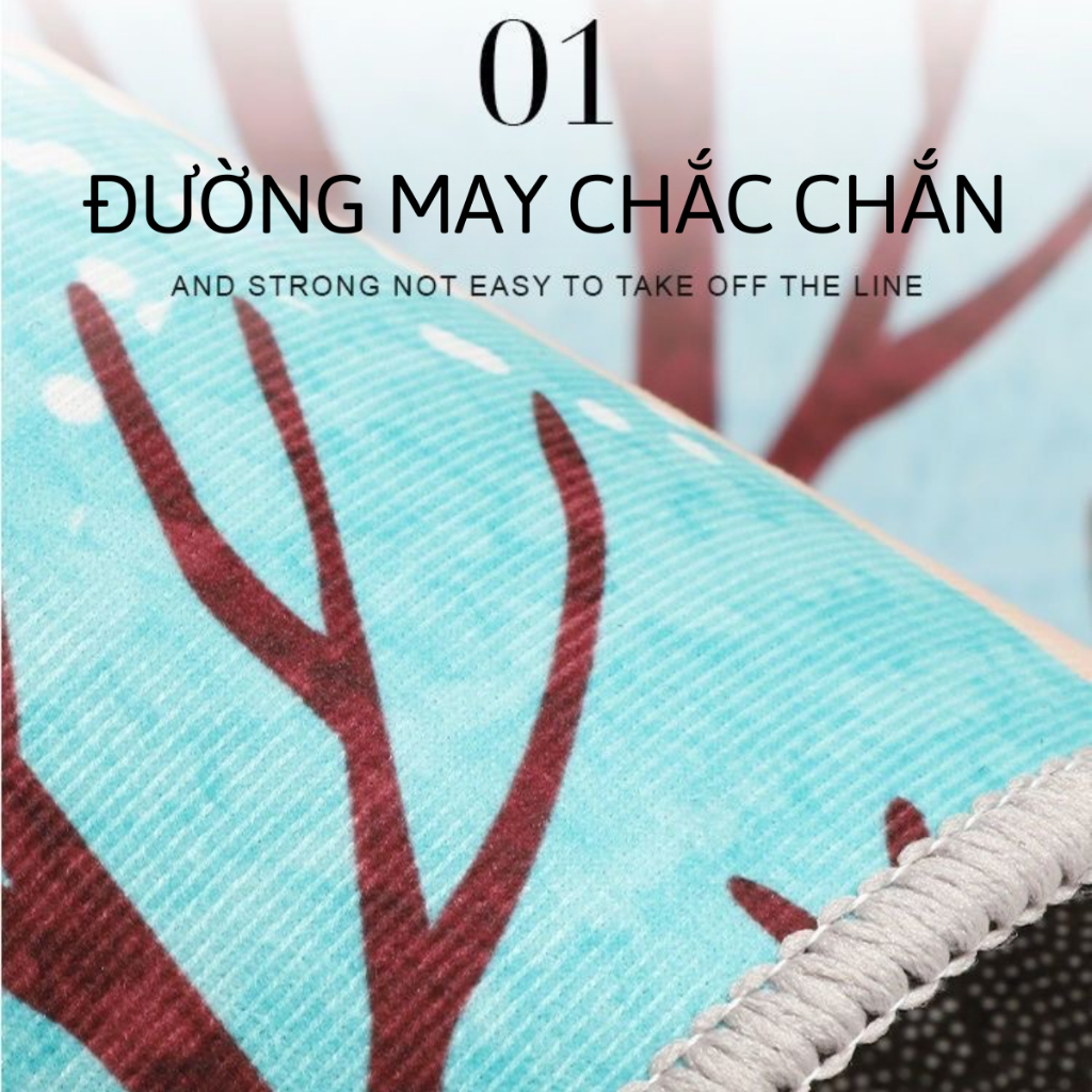 Thảm Lau Chân Combo 2 Thảm In 3D Chống Trượt Chất Liệu Vải Nỉ Lì Siêu Thấm Hút Trang Trí Sàn Bếp Nhà Tắm Cửa Ra Vào RIEM