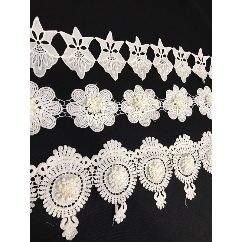 2m và 5m Ren viền trang trí quần áo ,ren thun,thun ren,ren chỉ viền quần áo,đồ handmade...