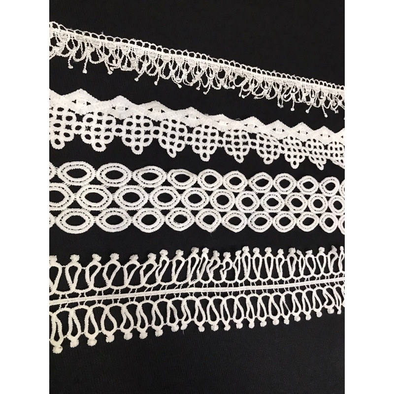 2m và 5m Ren viền trang trí quần áo ,ren thun,thun ren,ren chỉ viền quần áo,đồ handmade...