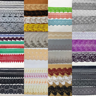 [Phụ liệu may giá rẻ] Ren viền bản to trang trí quần áo đầm váy, Ren viền làm đồ handmade