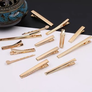 Set 10 cái kẹp mỏ vịt nhiều size, kẹp tóc mái màu vàng h63