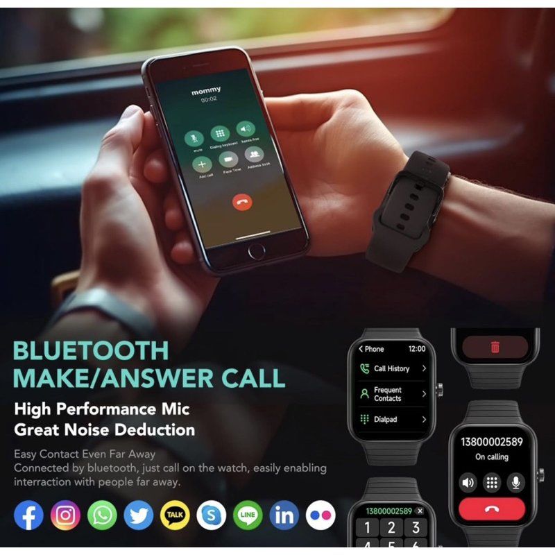 Đồng hồ thông minh Xiaomi SKG V7 Cyber - chống nước IP68 - nghe gọi, nhân thông báo, chạy bộ GPS theo app