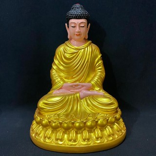 Tượng phật bổn sư thích ca mâu ni vàng vẽ cao 30cm