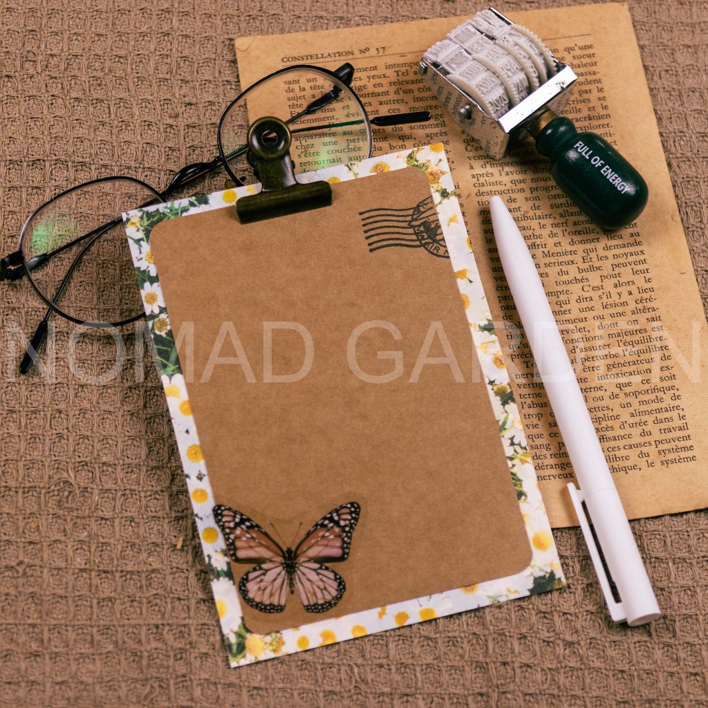 Giấy Viết Thư Thiết Kế Vintage Hình Bướm - By Nomad Garden