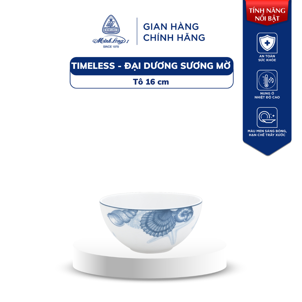 Tô Sứ Cao Cấp Minh Long - Timeless - Đại Dương Sương Mờ