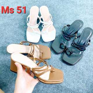 Big size dép cao gót nữ 5 phân sỏ ngón dễ thương - ms 051