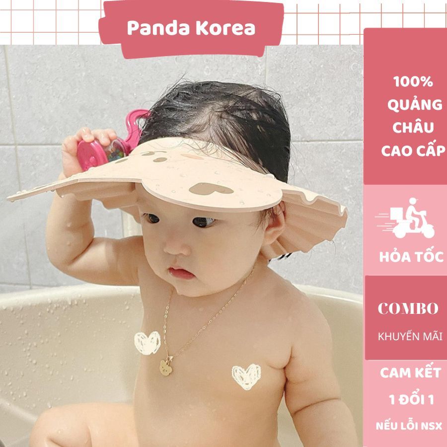 Mũ nón tắm gội đầu chắn nước hình con vật đáng yêu cho bé Panda Korea