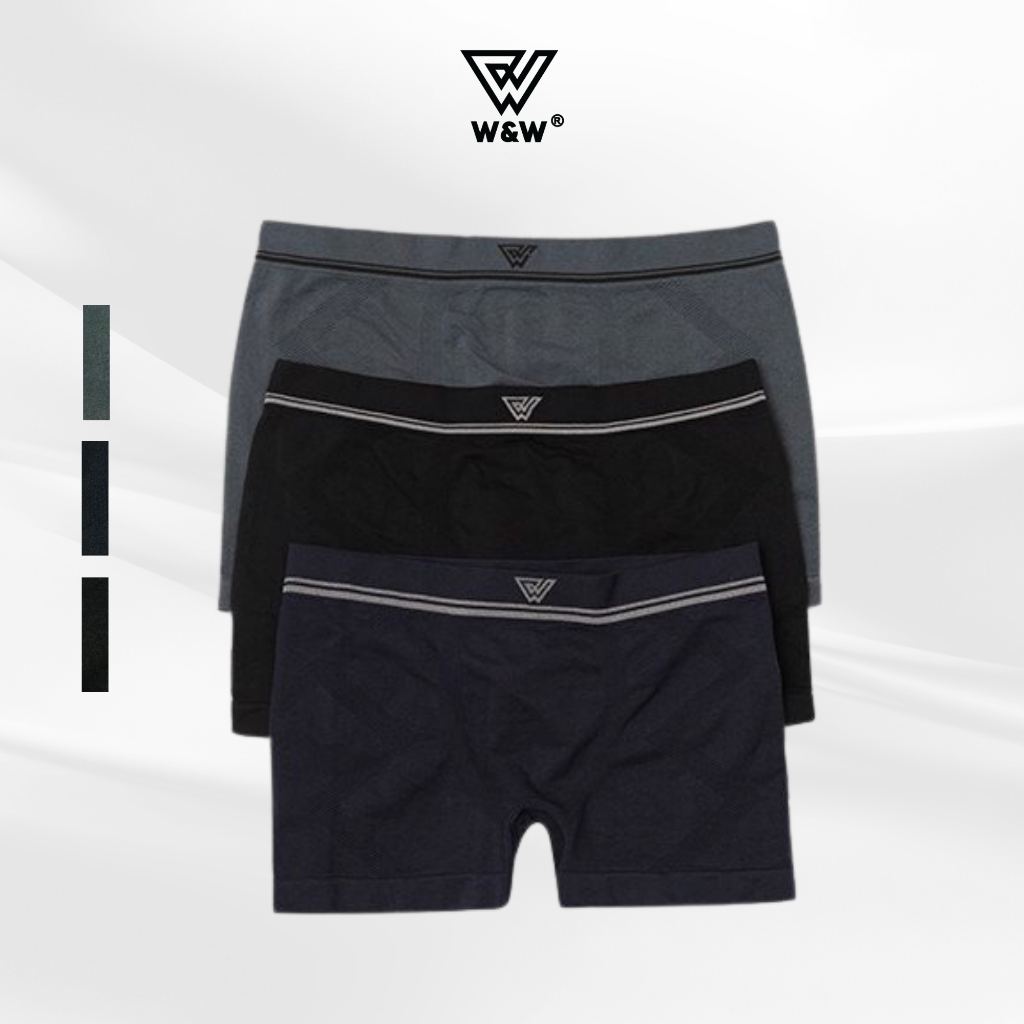 Quần Lót Nam W&W Dáng Boxer Chất Liệu Cao Cấp Mềm Mịn, Thông Thoáng, Kháng Khuẩn Cực Tốt WUW58