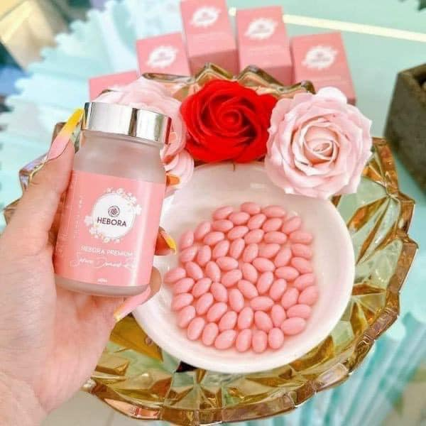 Viên Uống Tạo Mùi Thơm Cơ Thể Hebora Premium Sakura Damask Rose 60 Viên Nhật Bản.