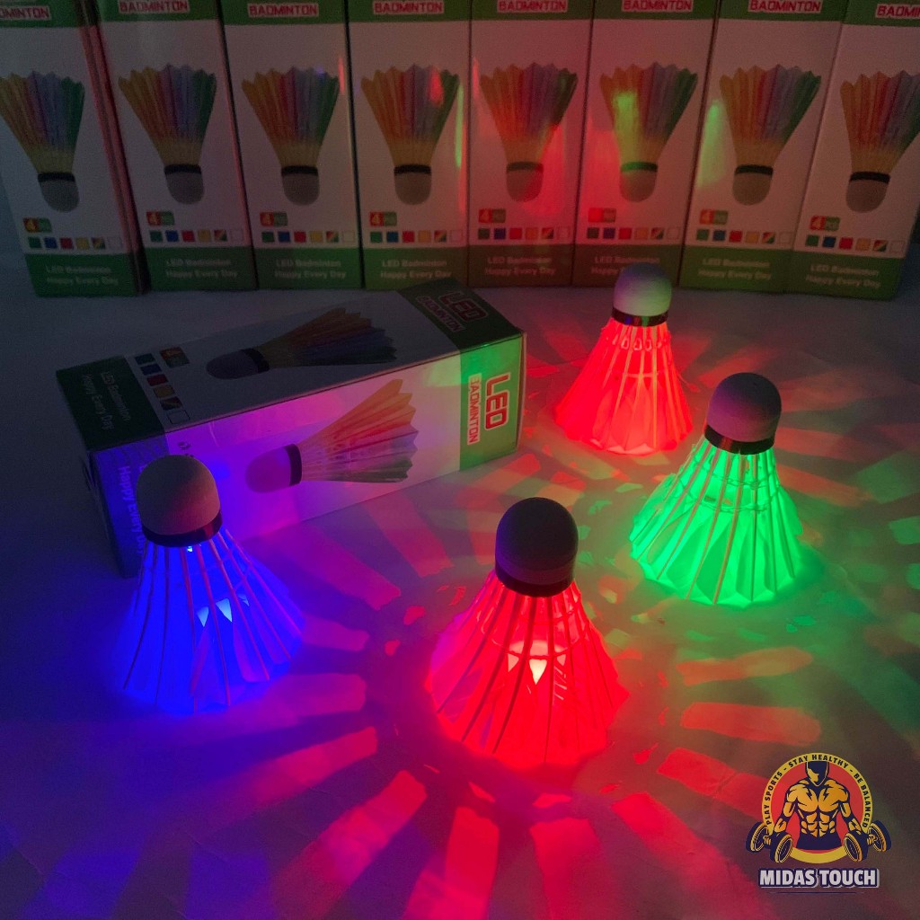 Combo 4 Quả Cầu Lông Phát Sáng Ban Đêm Phù Hợp Chơi Tại Công Viên Vài Buổi Tối Nơi Có Ánh Sáng Yếu
