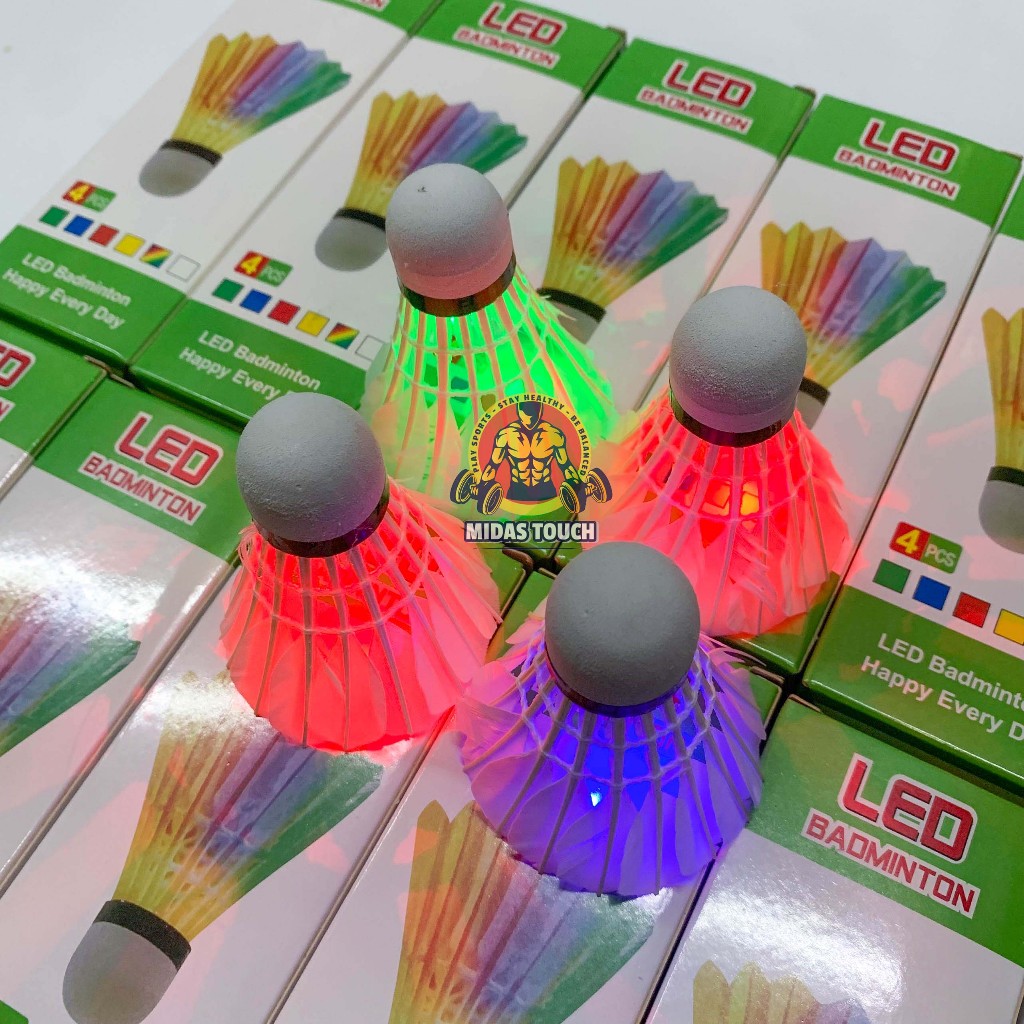 Combo 4 Quả Cầu Lông Phát Sáng Ban Đêm Phù Hợp Chơi Tại Công Viên Vài Buổi Tối Nơi Có Ánh Sáng Yếu