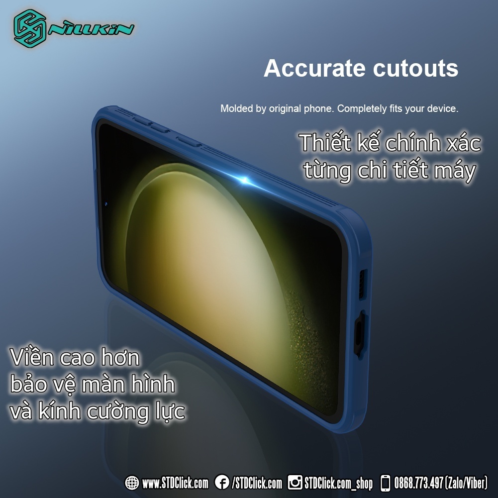 ỐP LƯNG SAMSUNG GALAXY S23 FE 5G NILLKIN CAMSHIELD PRO BẢO VỆ CAMERA CHÍNH HÃNG HÀNG CHUẨN