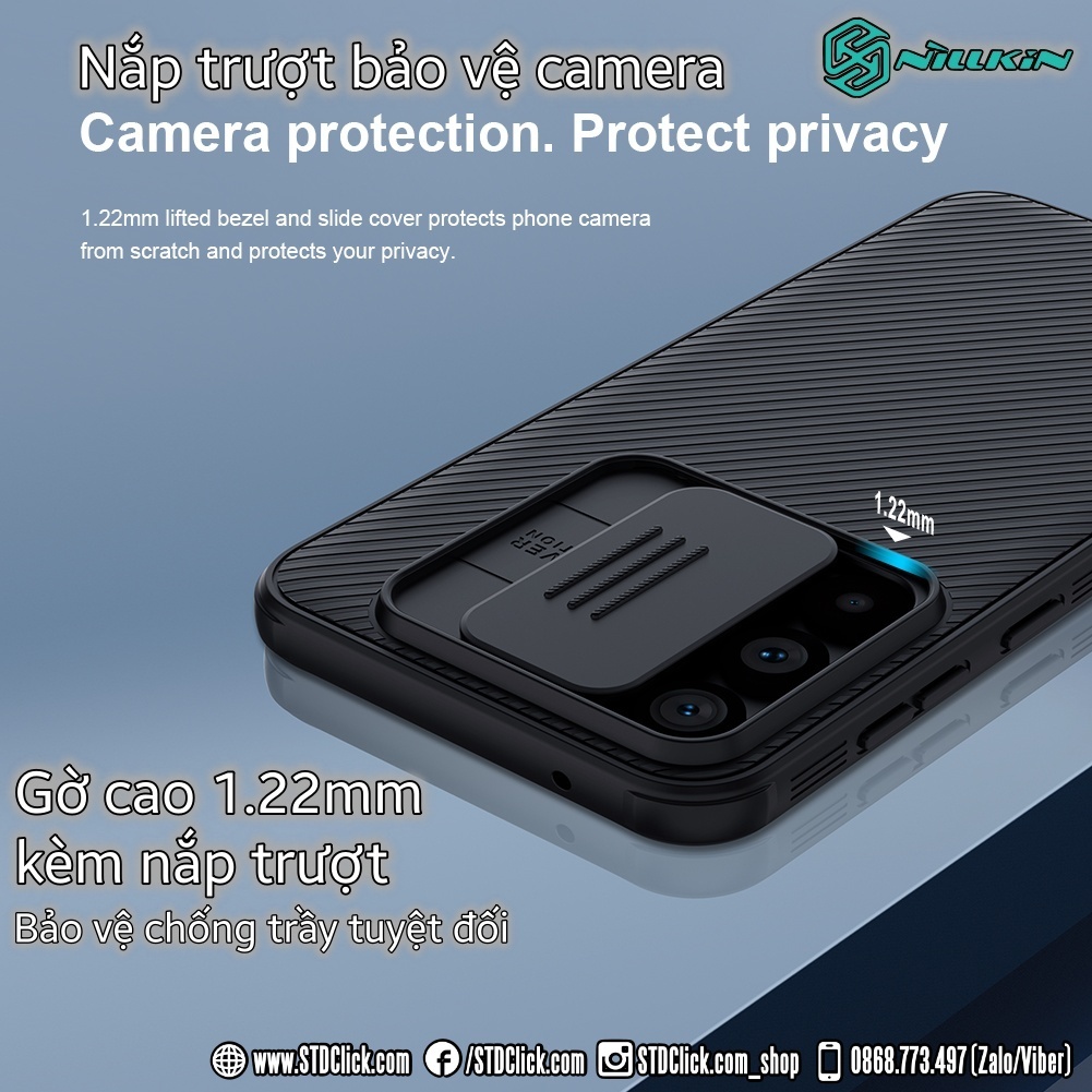 ỐP LƯNG SAMSUNG GALAXY S23 FE 5G NILLKIN CAMSHIELD PRO BẢO VỆ CAMERA CHÍNH HÃNG HÀNG CHUẨN