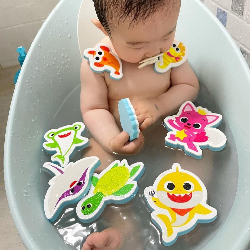 BỘ STICKER ĐỒ CHƠI NHÀ TẮM PINKFONG BABY SHARK CHO BÉ