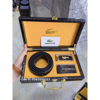 Dây nịt 2 mặt thắt lưng nam fullbox, mặt ngẫu nhiên da bò mặt cá sấu