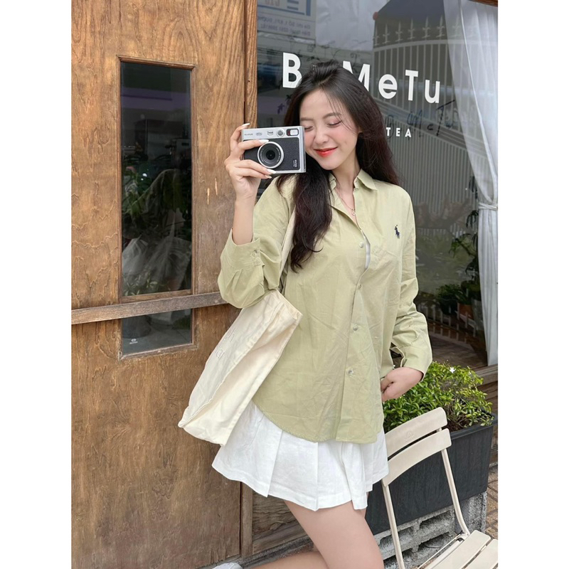 Áo Sơmi - Thêu Ngựa - Tay Dài