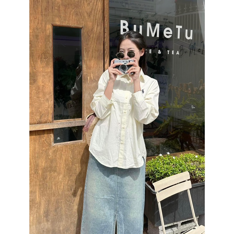 Áo Sơmi - Thêu Ngựa - Tay Dài