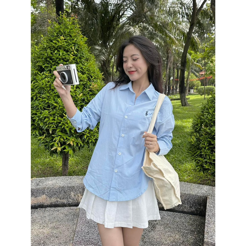 Áo Sơmi - Thêu Ngựa - Tay Dài