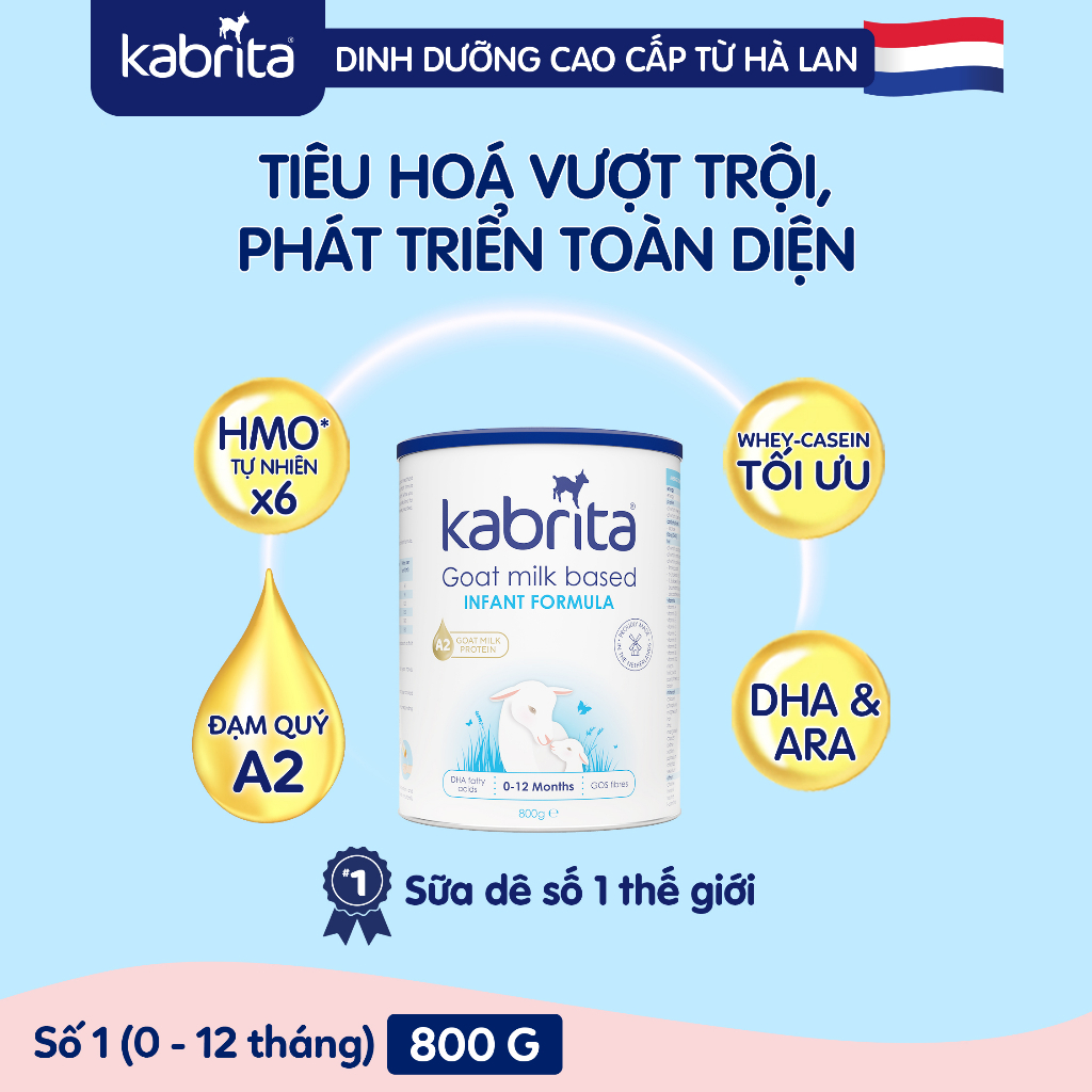 Sữa Dê Kabrita Số 1 400g/800g Phát Triển Hệ Miễn Dịch Cho Trẻ  Từ 0 12 Tháng Bibo Mart