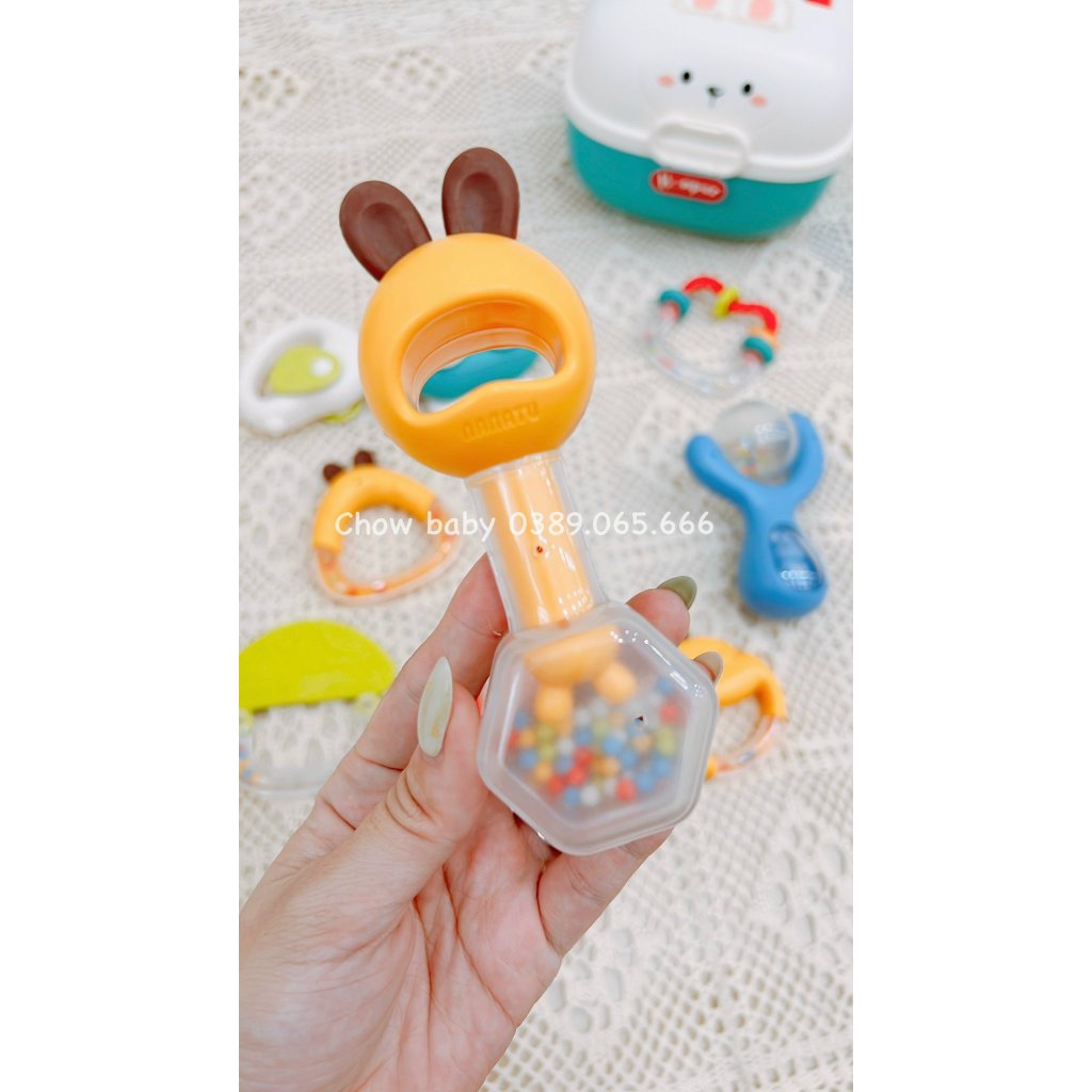 Bộ xúc xắc gặm nướu Honper hình thỏ 10 chi tiết