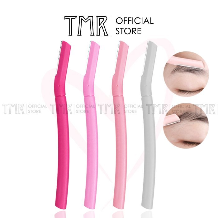 Bộ 3 Dao Cạo Chân Mày TMR chất liệu thép không gỉ nhỏ gọn, tiện dụng 3 màu