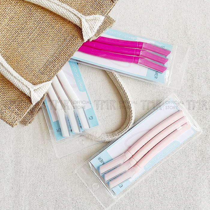 Bộ 3 Dao Cạo Chân Mày TMR chất liệu thép không gỉ nhỏ gọn, tiện dụng 3 màu