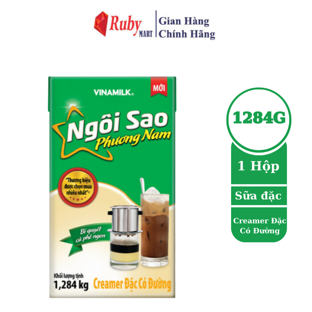 [Date T2/25] Sữa Đặc Có Đường Ngôi Sao Phương Nam Hộp Giấy 1284g