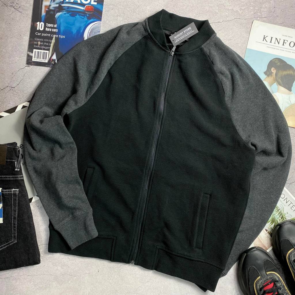 Áo khoác bomber Ex.press chất liệu nỉ 1 lớp 8436