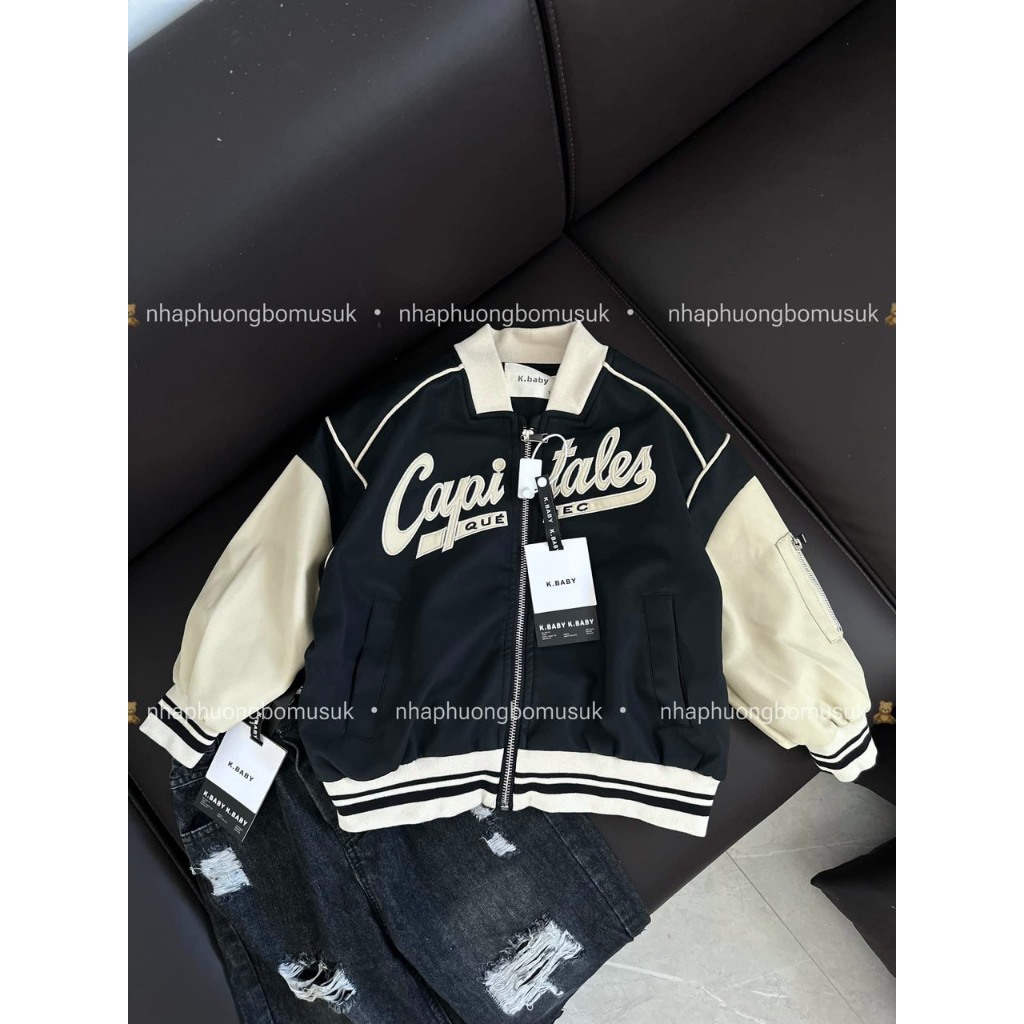 ÁO KHOÁC GIÓ CHO BÉ 2 LỚP THÊU ĐÁP NỔI