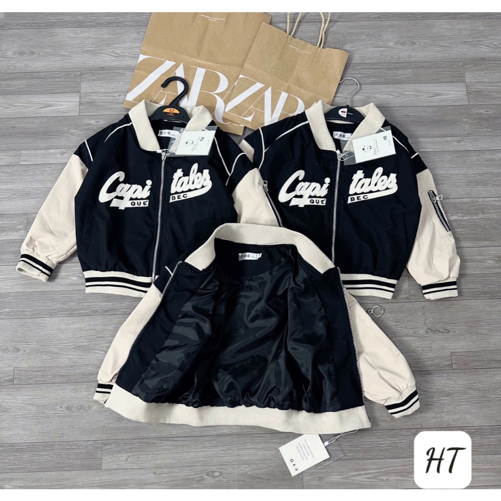 ÁO KHOÁC GIÓ CHO BÉ 2 LỚP THÊU ĐÁP NỔI