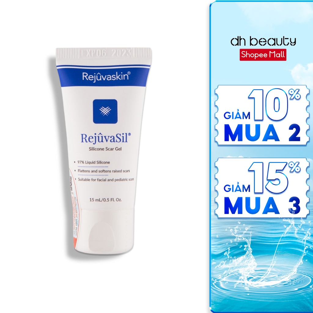 Gel Rejuvasil Rejuvaskin ngăn ngừa và xóa mờ sẹo lồi, sẹo phì đại hiệu quả 15ml - DH Beauty
