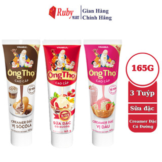 [Date T08/25] Combo 3 Tuýp Sữa Ông Thọ Vị Socola - Có Đường - Vị Dâu - Tuýp 165g